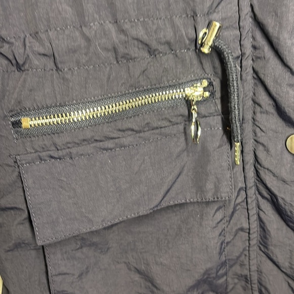 1 Sunset Lane Women's Utility Rain Jacket, anorak, navy blue, preppy, nautical - Picture 2 of 7